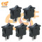 T85 4A 250V Black Color 2 Pin Rocker Switch Pack of 5